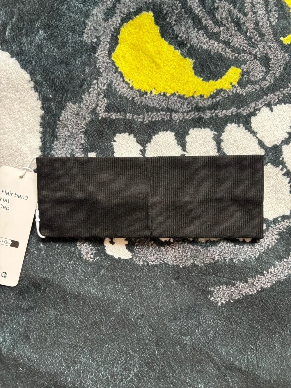 ALO Yoga Black Wide Ribbed Headband